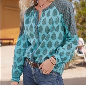 Mixed Print Sundance Top